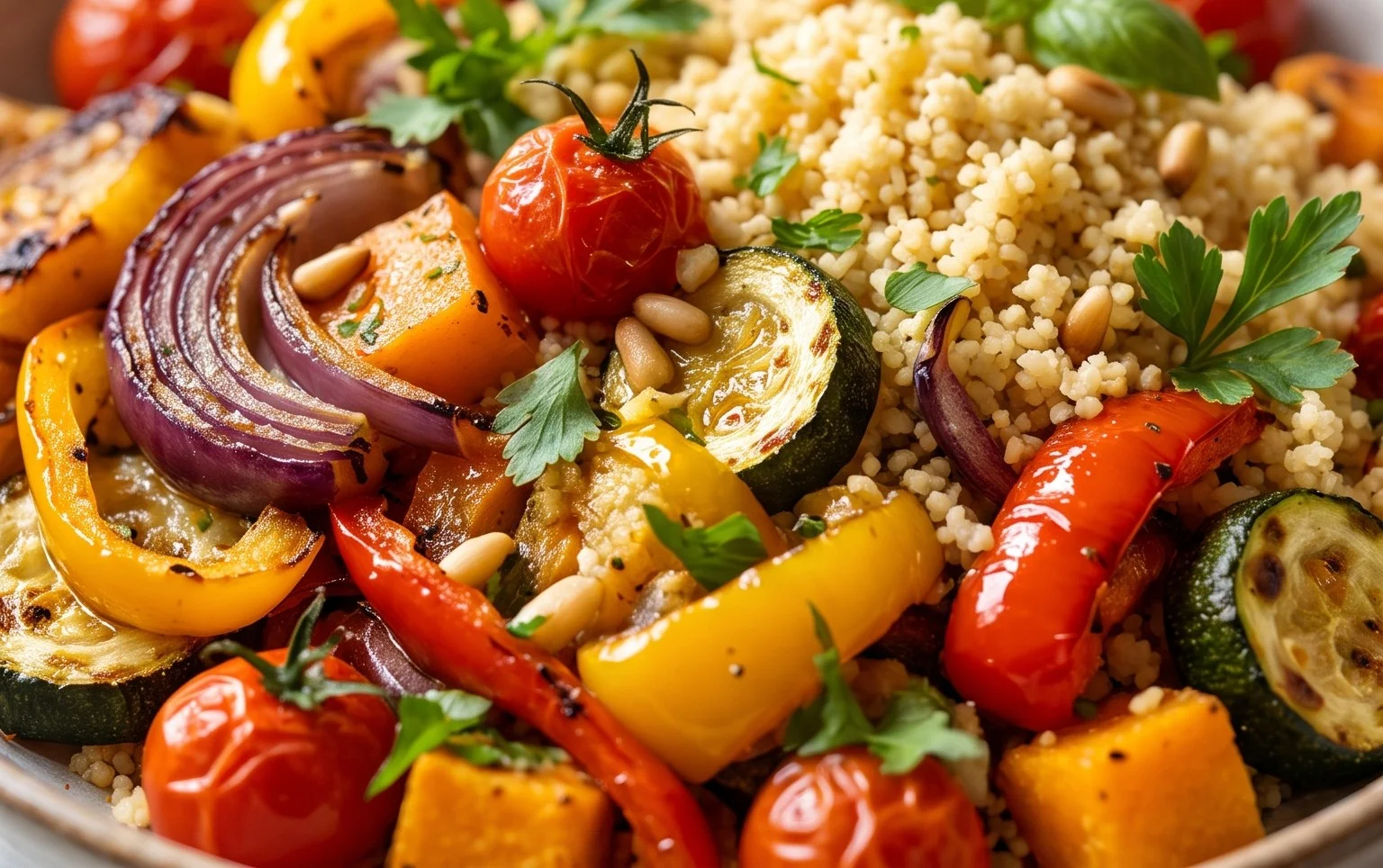 Röstgemüse Couscous für Geschmacksexplosion