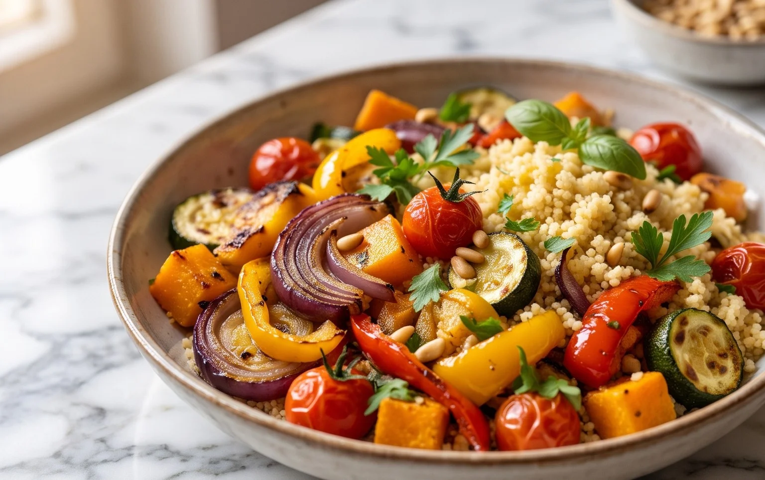 Röstgemüse Couscous für Geschmacksexplosion