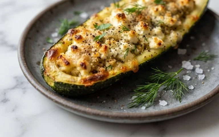 Feta Cheese Stuffed Zucchini