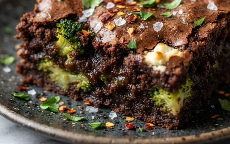 Broccoli and Feta Brownies