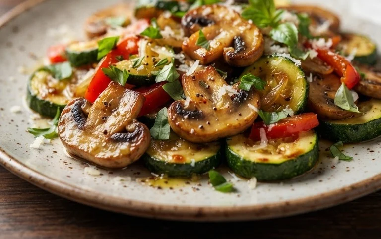 Skillet Zucchini and Mushrooms