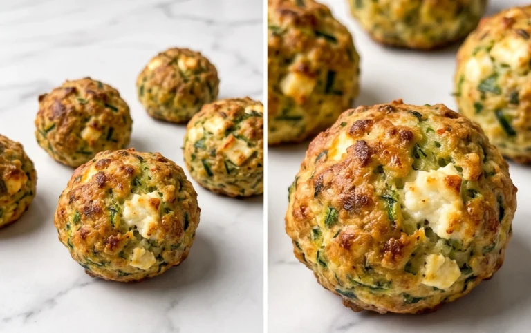 Knusprige Zucchini-Feta-Bällchen aus dem Ofen genießen!