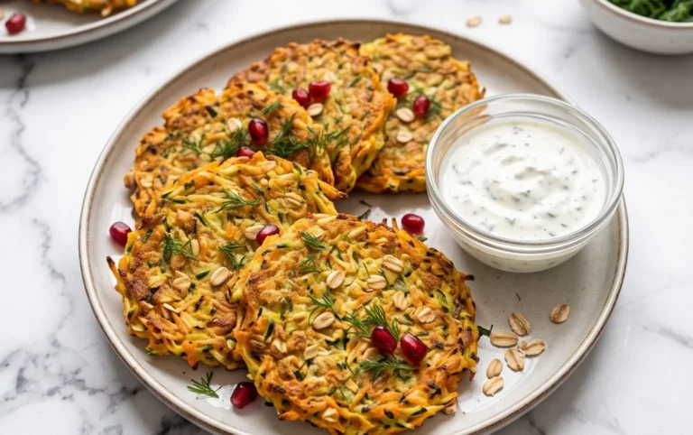 Zucchinipuffer mit Haferflocken und Möhren