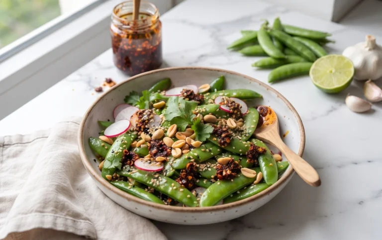 Chili Crisp Snap Pea Salad