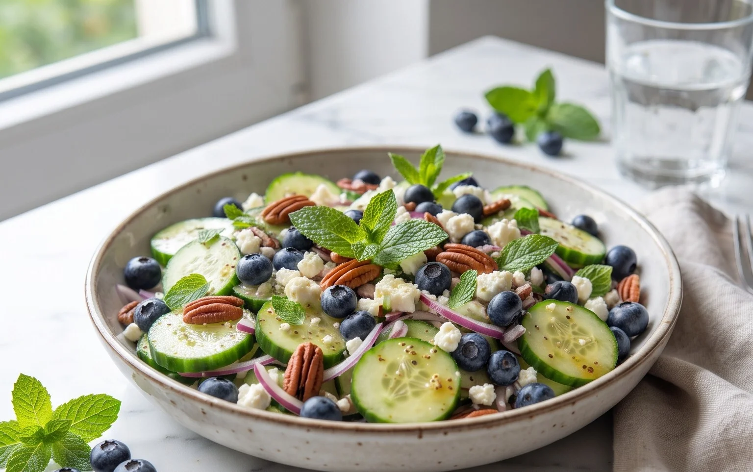 Cucumber Blueberry Salad