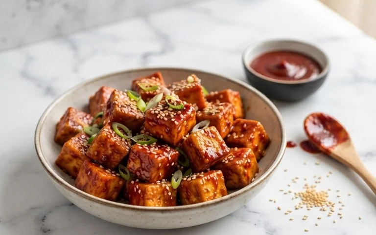 Crispy Gochujang Korean Tofu