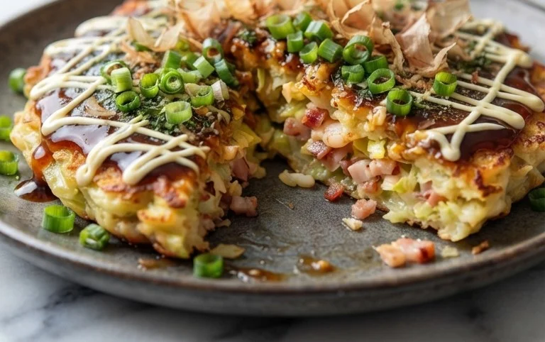 Okonomiyaki - Japanese Savoury Pancakes