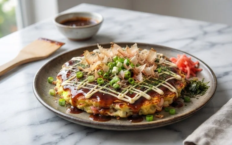 Okonomiyaki - Japanese Savoury Pancakes