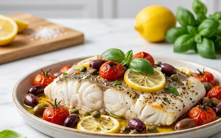 Easy Mediterranean Baked Fish Recipe - Flavorful & Quick