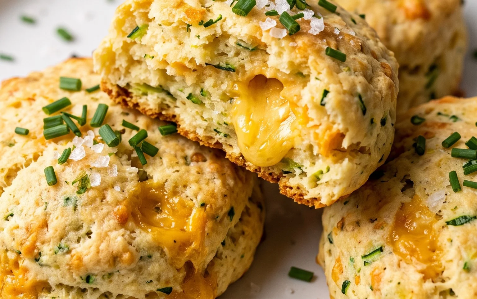 Soft and Tender Zucchini Cheddar Biscuits