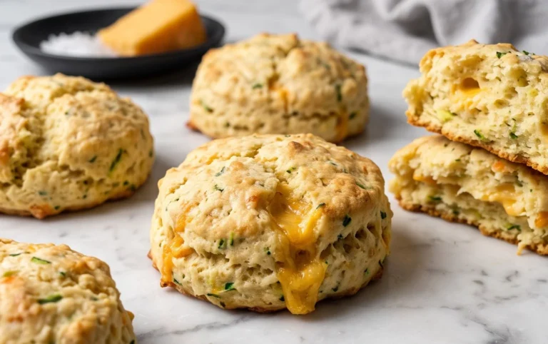 Soft and Tender Zucchini Cheddar Biscuits