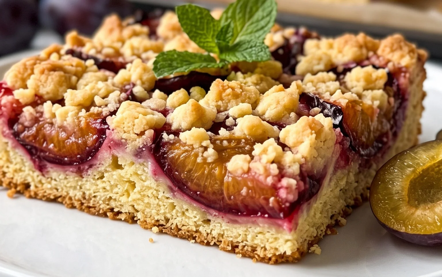 Saftiger Pflaumenkuchen vom Blech mit Streuseln von floweroma4