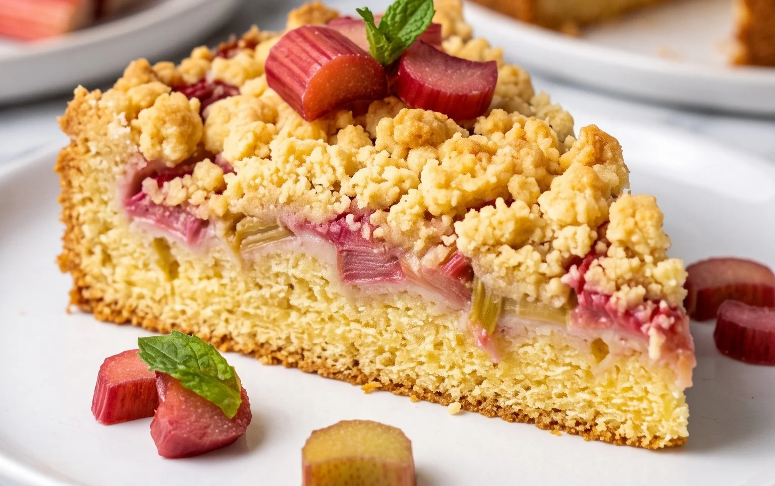 Rhabarberkuchen mit Streusel – Rezept für Eilige