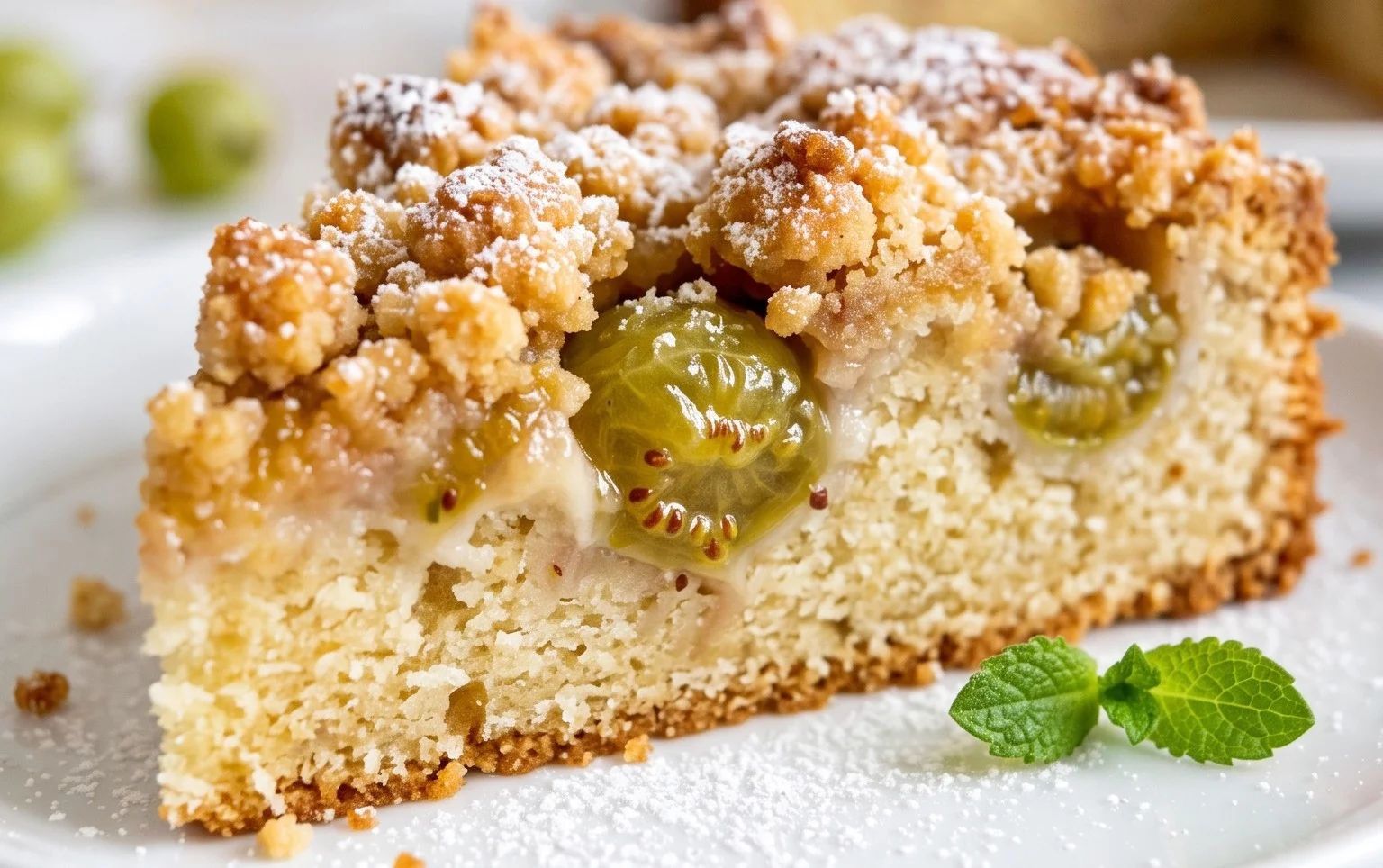 Kleiner Stachelnon-alcoholic beer- Streuselkuchen