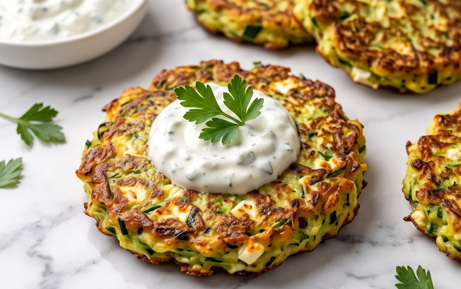 Zucchinipuffer mit Feta und Tzatziki: Das Unglaubliche Ultimative Rezept für 4 Portionen