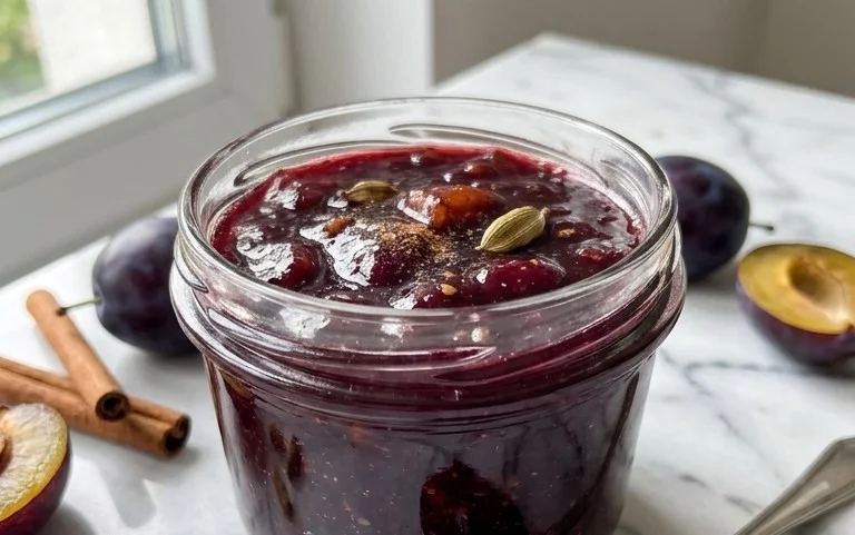 Spiced Plum Jam With Cardamom and Cinnamon